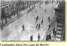 fusillades dans les rues de Berlin